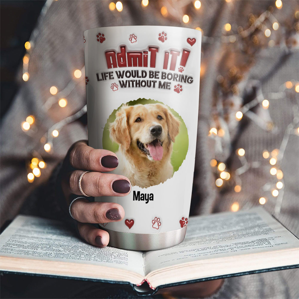 Accept It Mom Dad Personalized Custom 3D Inflated Effect Stainless Steel 20oz Tumbler for Unique Self - Expression