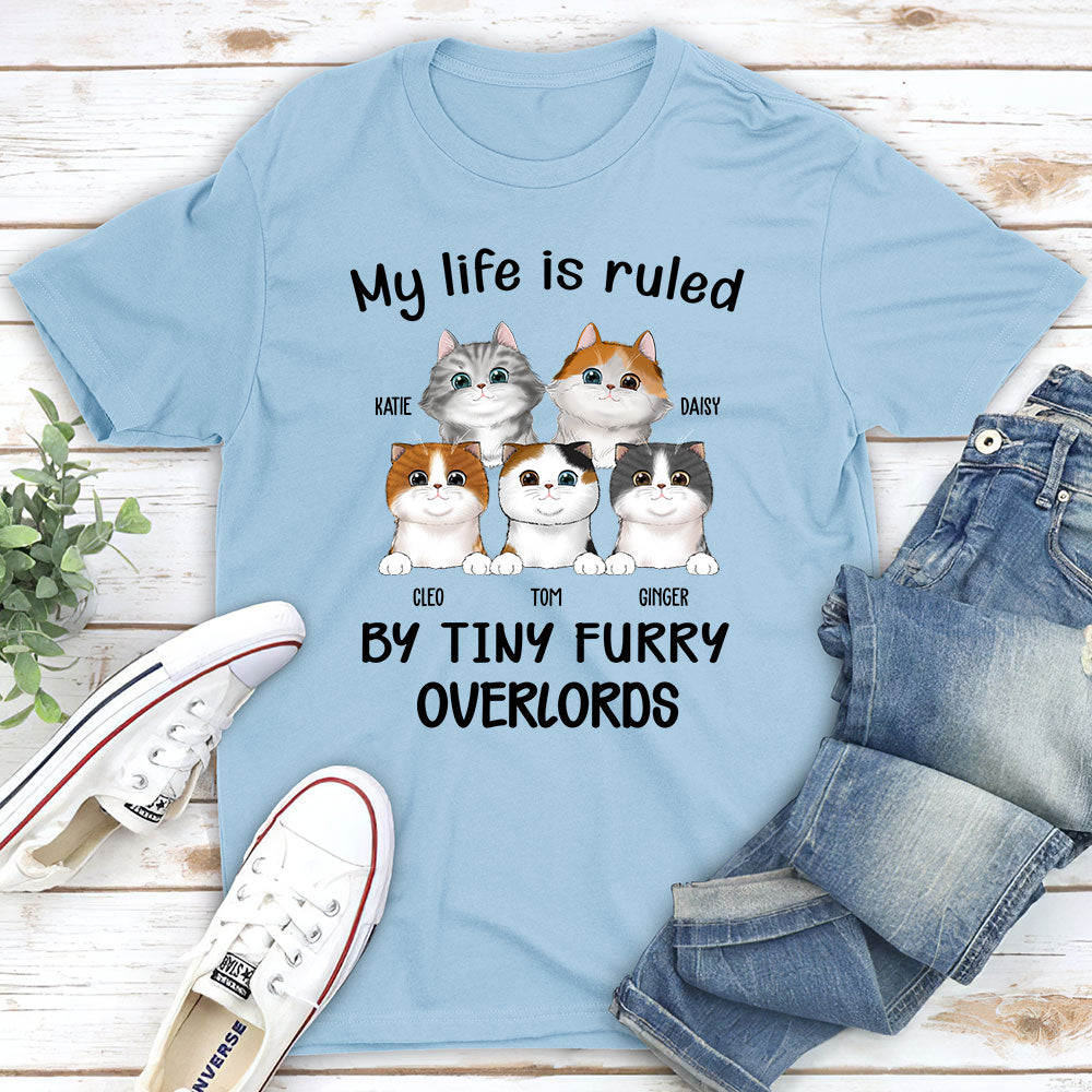 Ruled By Cats - Personalized Custom Unisex Heavy Cotton T-shirt for Pet Lovers