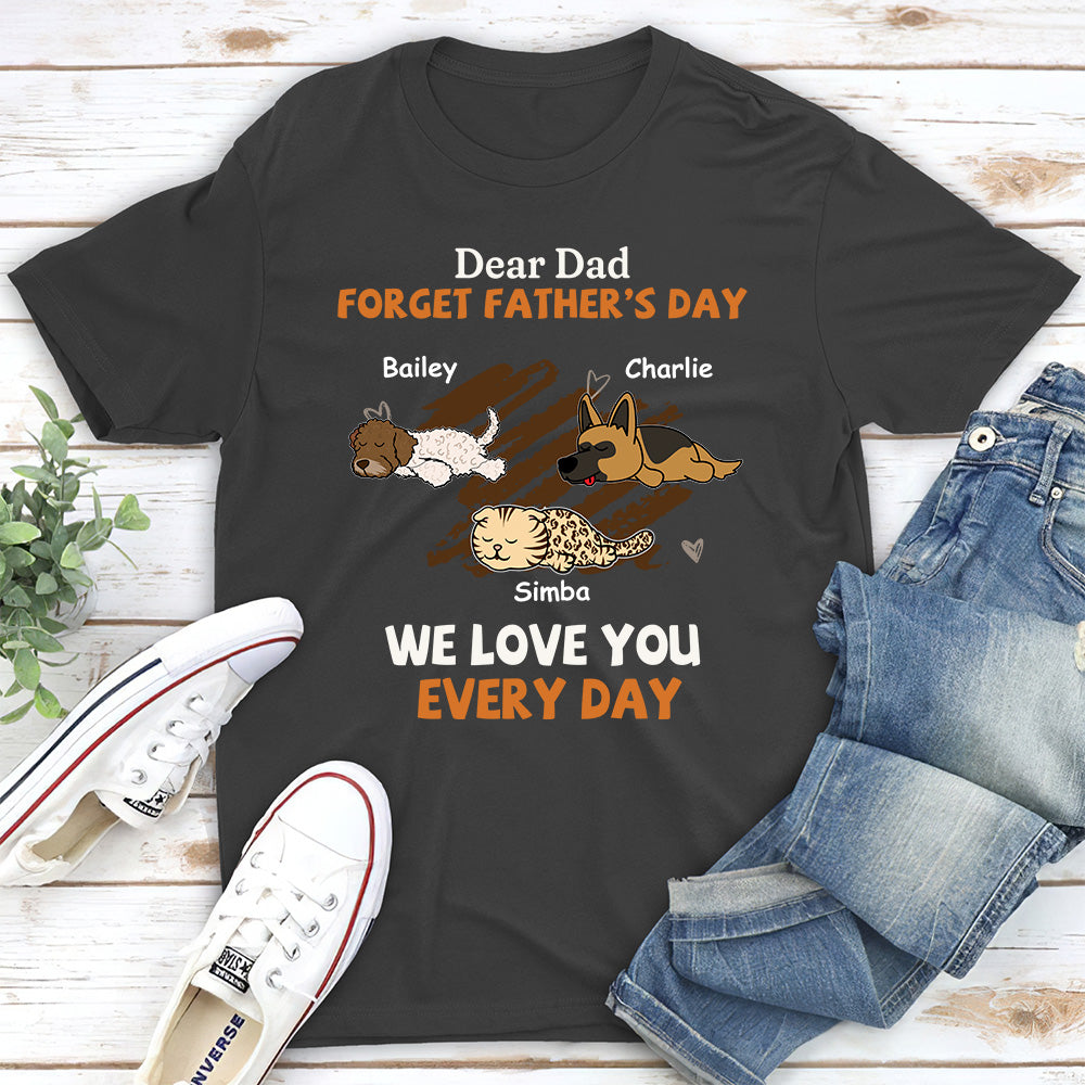 Daily Woof My Dad Version - Personalized Custom Unisex 5.3 oz T-shirt for Pet Lovers