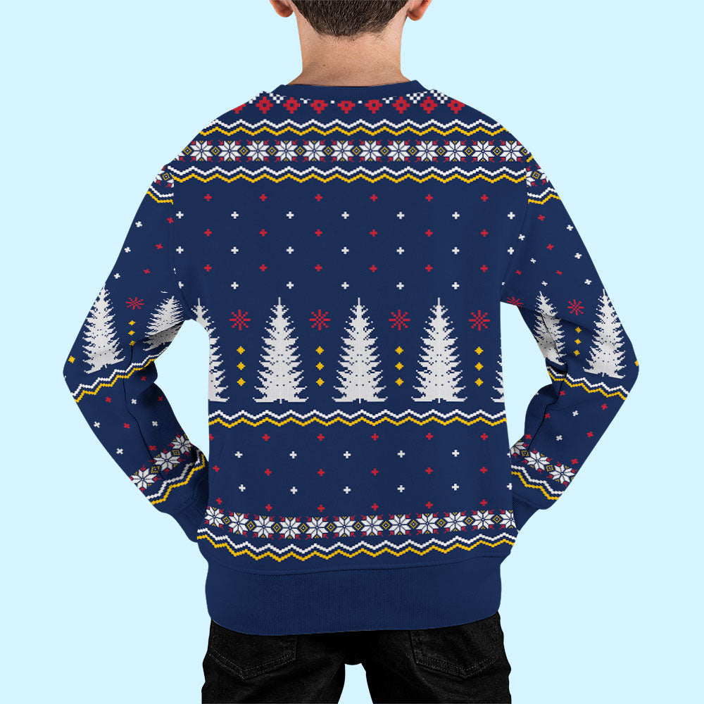 Christmas Personalized Custom Kids All-Over-Print Pet Pattern Sweatshirt - Ideal Gift for Pet Lovers