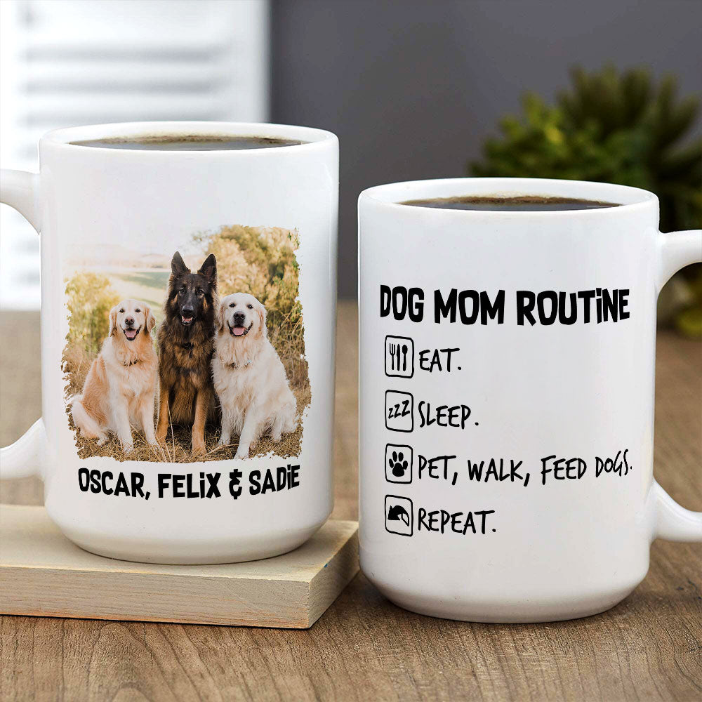 Personalized Custom Dog Dad Routine Coffee Mug - Ideal Gift for Pet Lovers