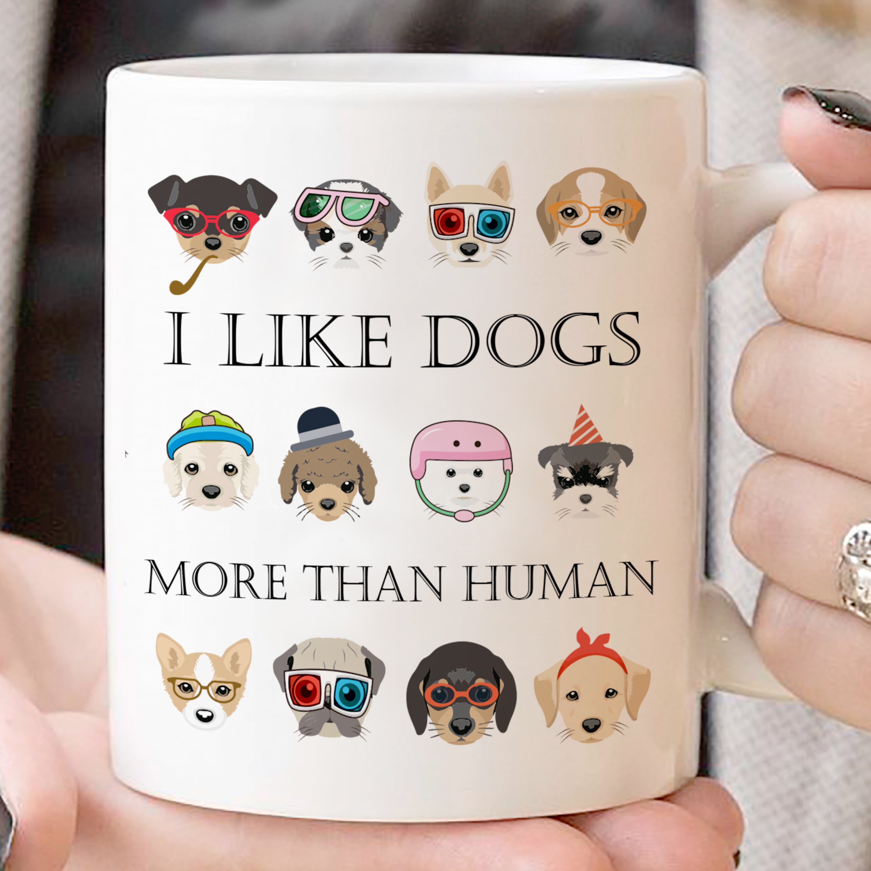 Unique 'I Like Dogs More Than Humans' 11oz Coffee Mug - Perfect Gift for Pet Lovers