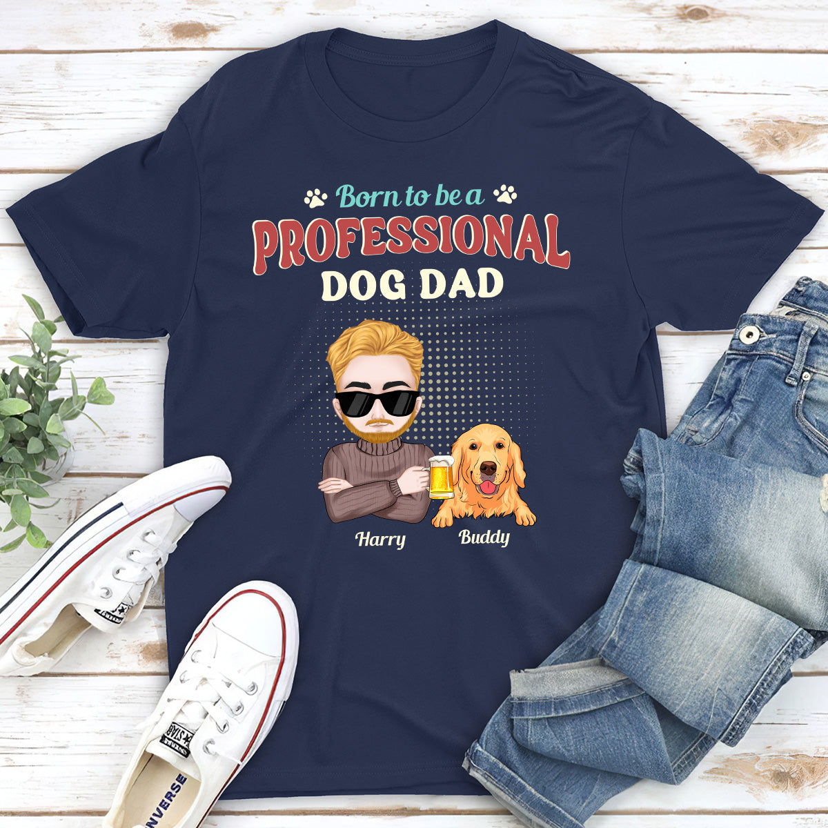 Born Professional - Personalized Custom Unisex 5.3 oz T-shirt for Pet Lovers