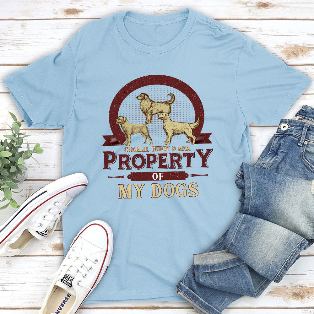 Dog Property Vintage - Personalized Custom Unisex 5.3 oz T-shirt for Pet Lovers