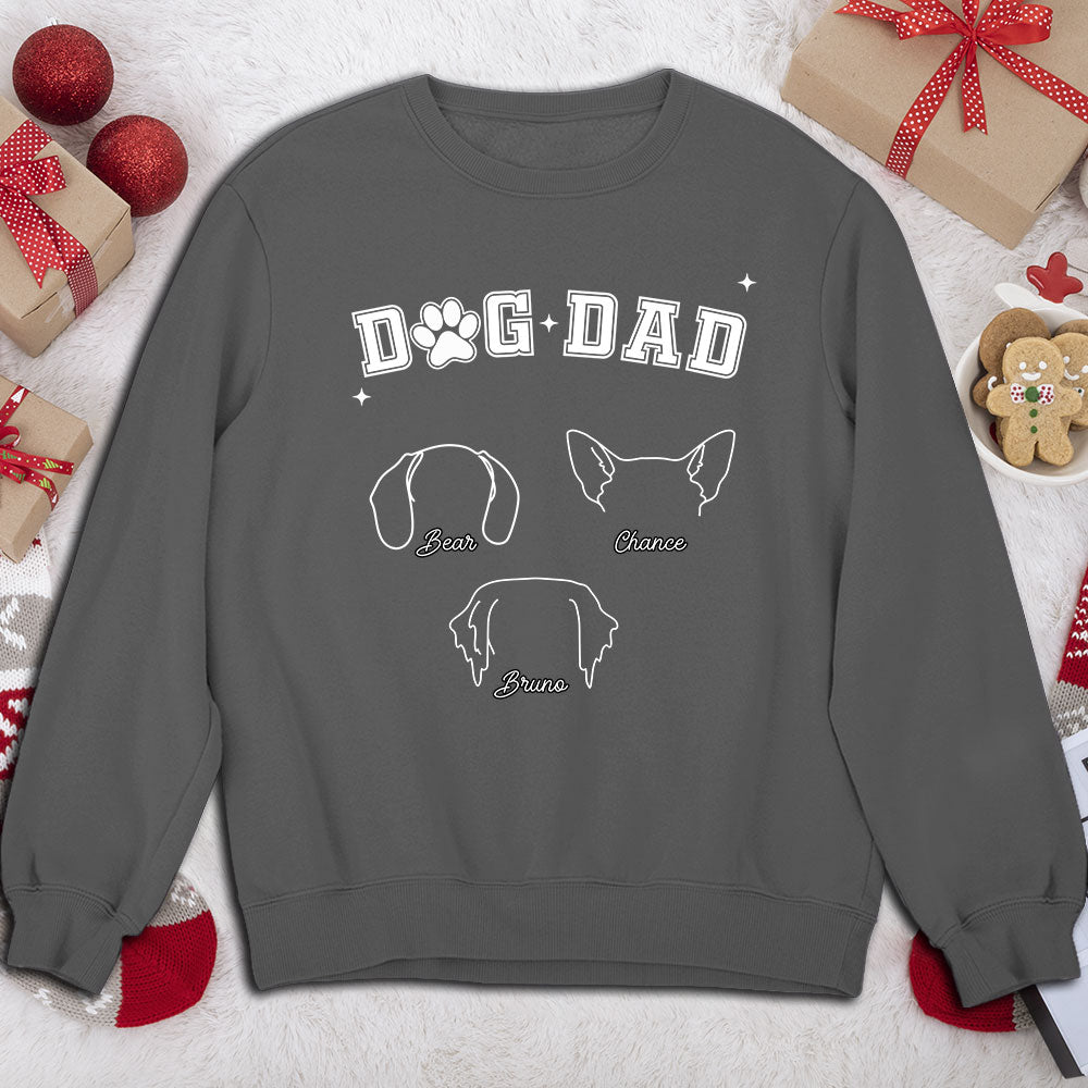 Dog Dad Mom Line - Personalized Custom Unisex 8.0 oz Sweatshirt for Pet Lovers