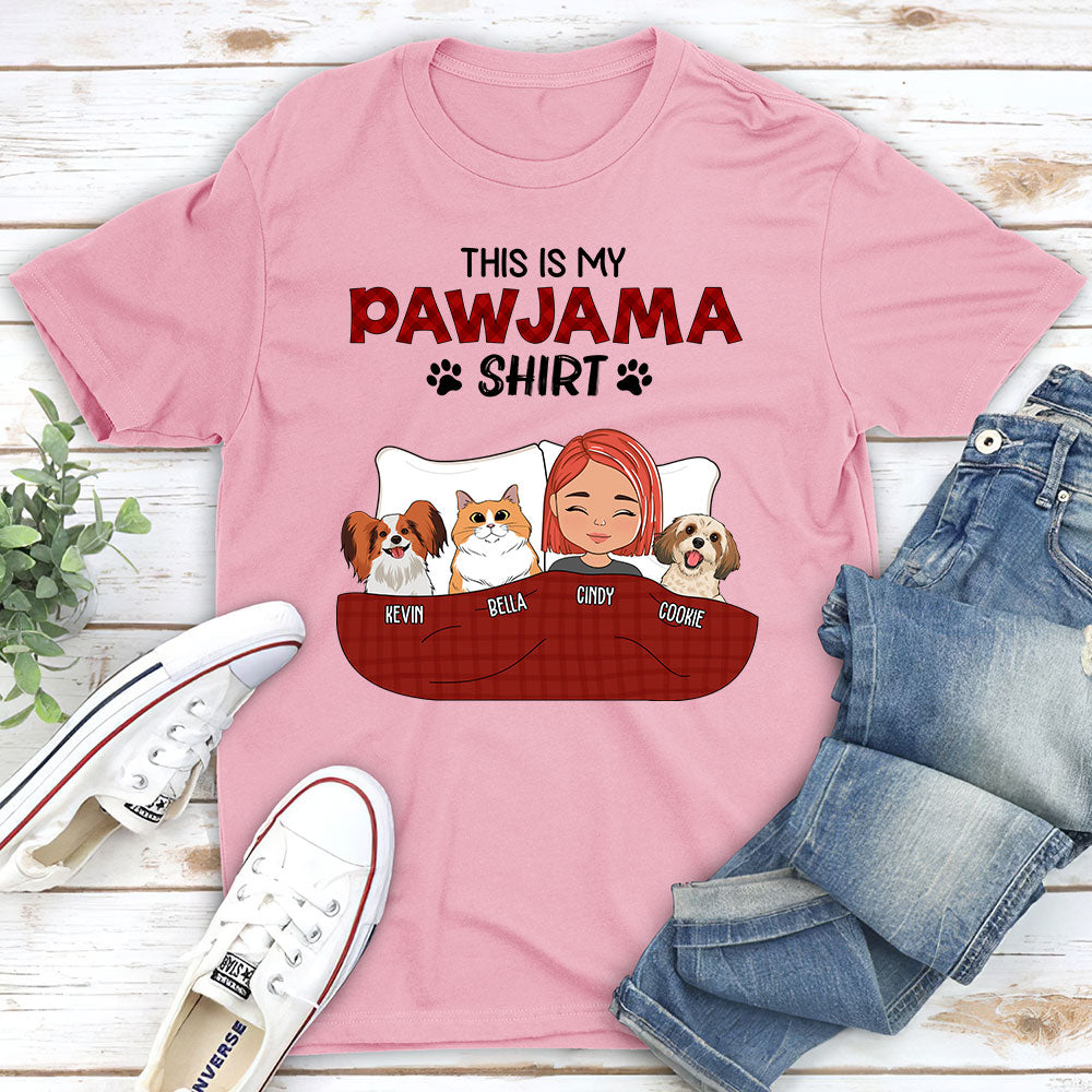 Personalized Custom Unisex Pawjama Shirt - Perfect Gift T-shirt