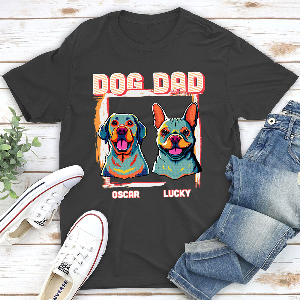Cool Pop Art Personalized Custom Unisex T-shirt for Dads and Moms