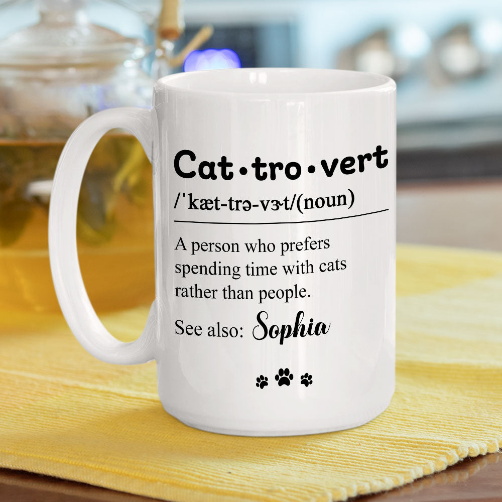 Cattrovert - Unique Personalized Custom Coffee Mug for All Beverages