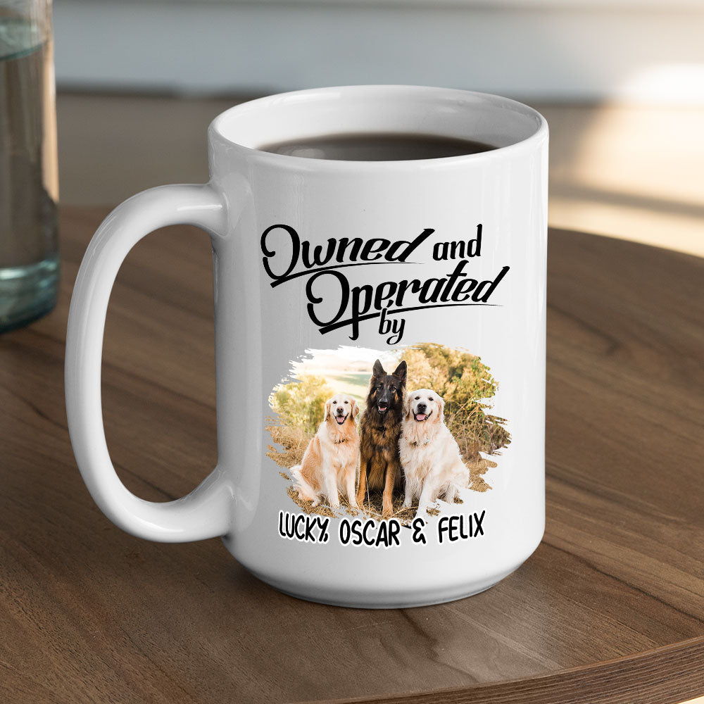Operated By My Furbaby - Customizable Personalized Coffee Mug for Pet Lovers