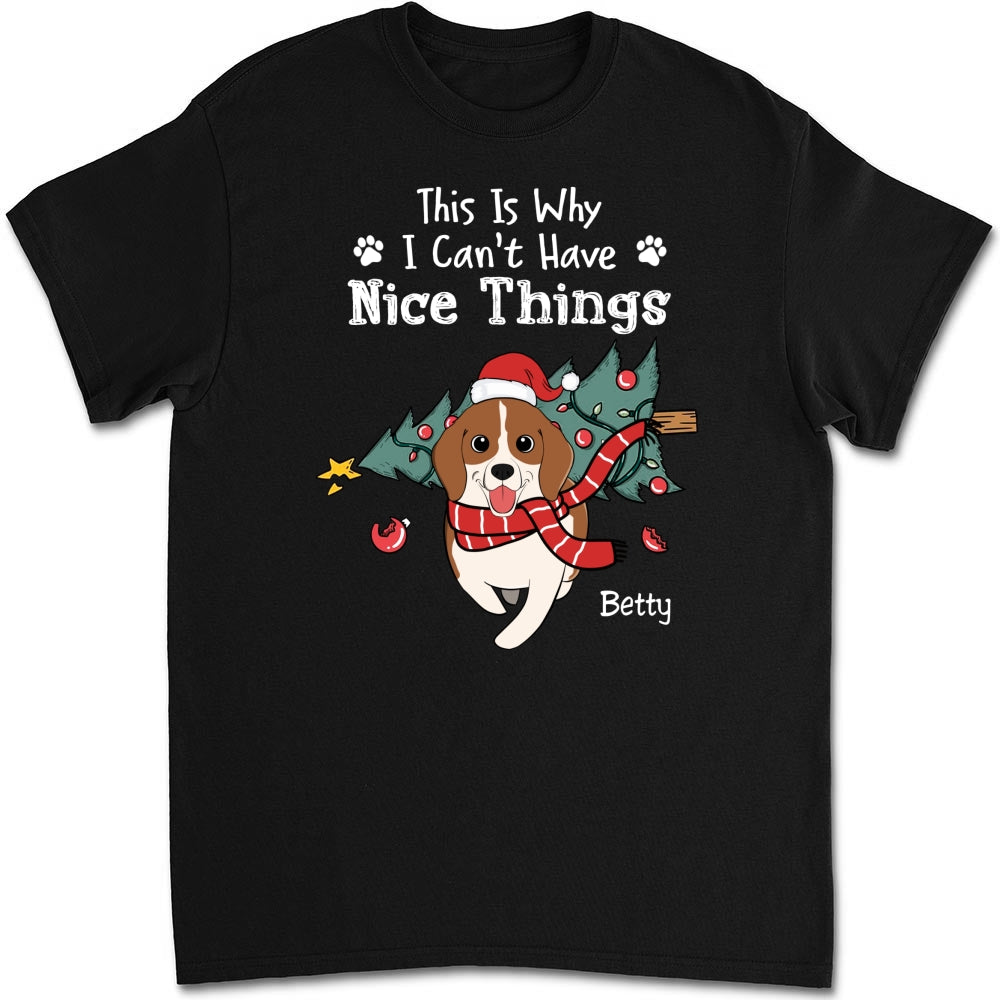 The Reason Is Here - Personalized Custom Unisex 5.3 oz T-shirt for Pet Lovers