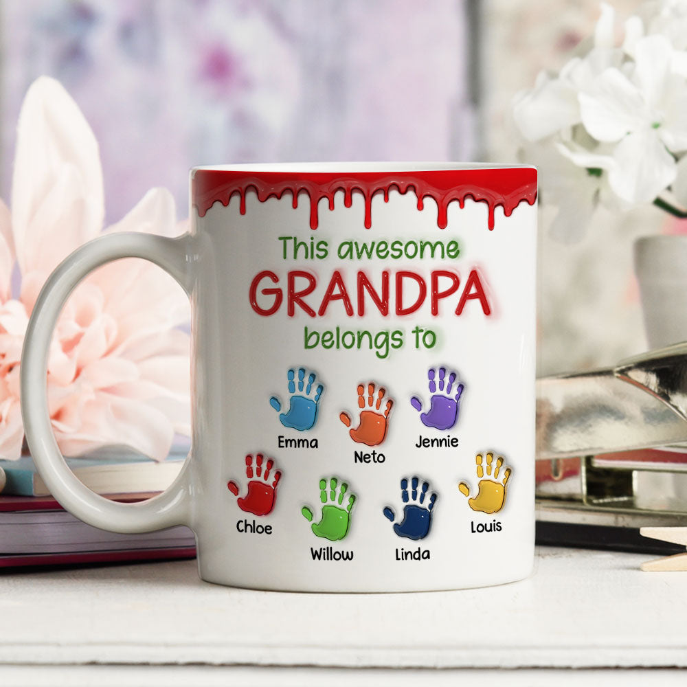 This Awesome Dad Exclusive - Personalized Custom 3D Inflated Effect 11oz Ceramic Mug