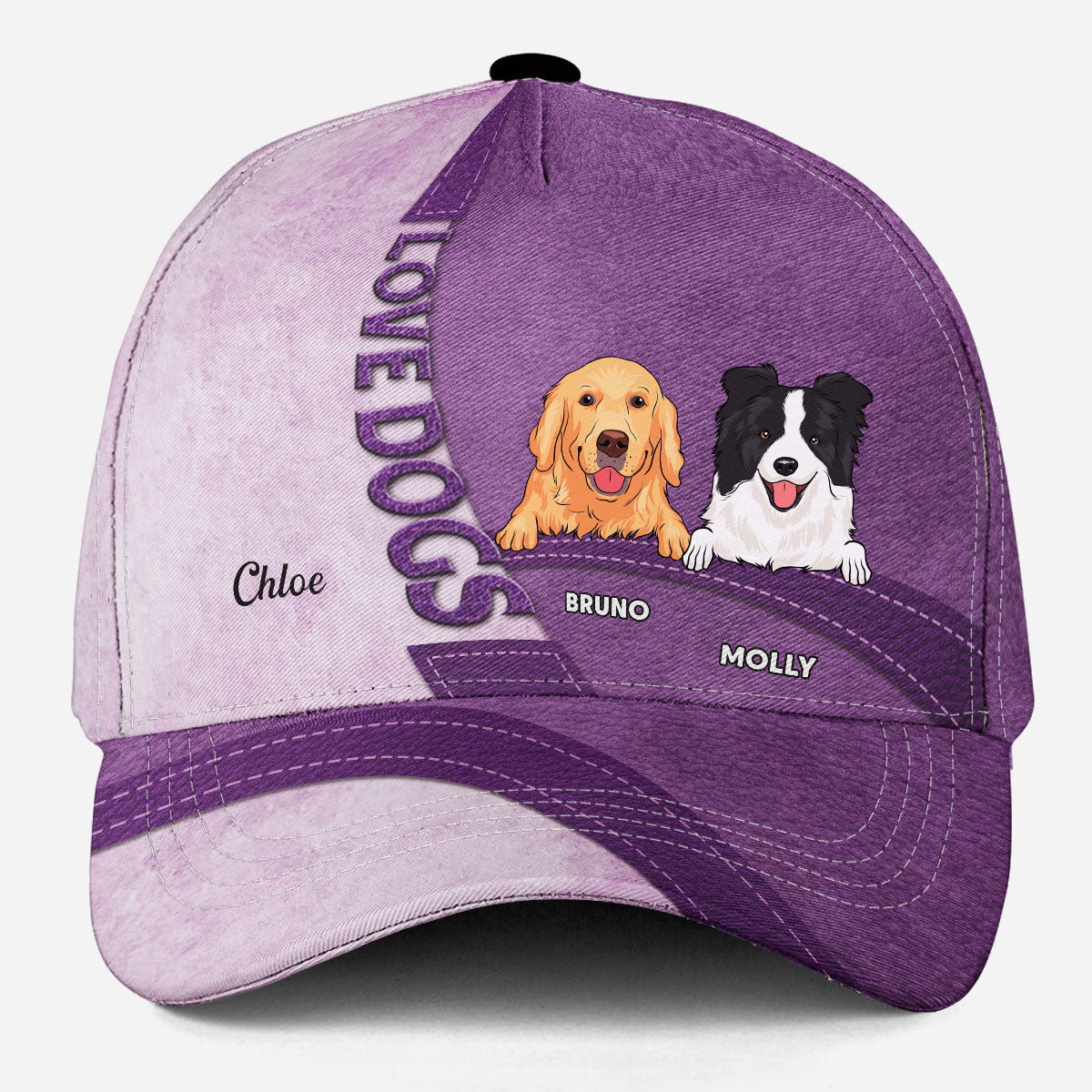 Life Is Better With Dogs - Personalized Custom Dog Lover Cap for Men and Women