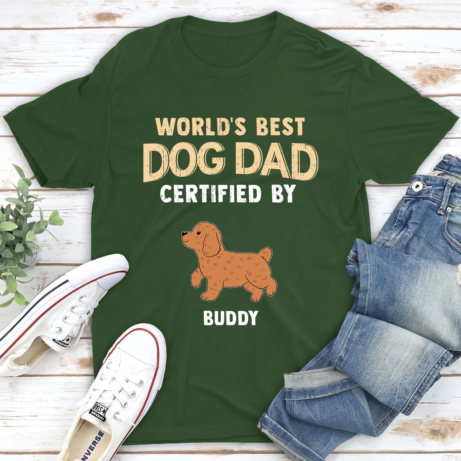 Certified Dog Parent - Personalized Custom Unisex 5.3 oz T-shirt for Pet Lovers