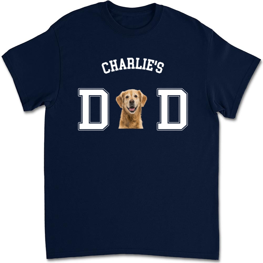 Unique Dog Dad Mom Cartoon Personalized Custom Unisex Basic Photo T-shirt