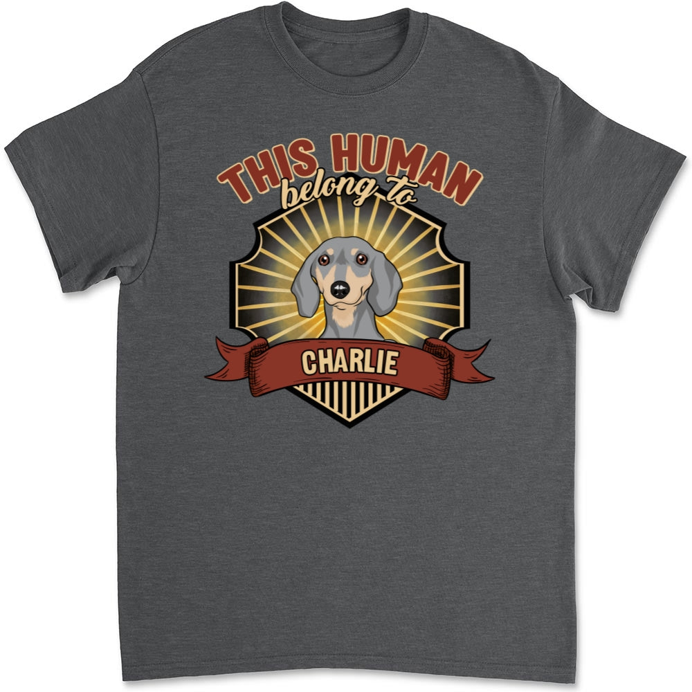 Human And Dogs - Personalized Custom Unisex 5.3 oz T-Shirt for Pet Lovers