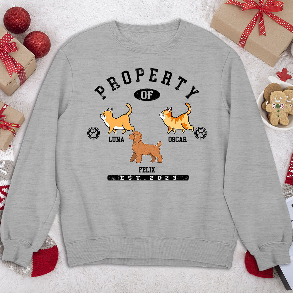 Pet Property - Customizable Personalized Unisex 8.0 oz Sweatshirt for Pet Lovers