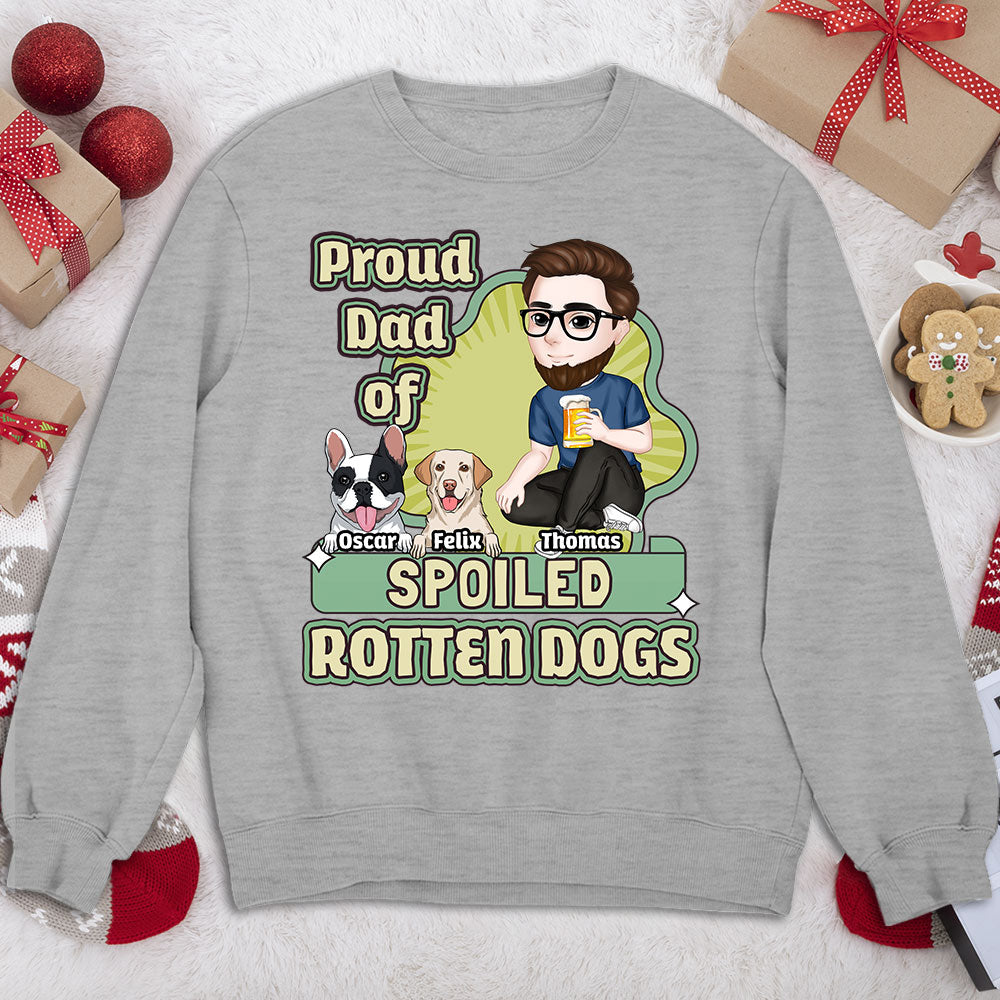 Spoiled Rotten Dog Version 2 - Customizable Personalized Unisex 8.0 oz Sweatshirt for Pet Lovers