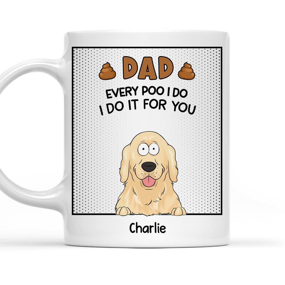 Dad's Personalized Custom Coffee Mug for Every Poo - 11oz & 15oz Options