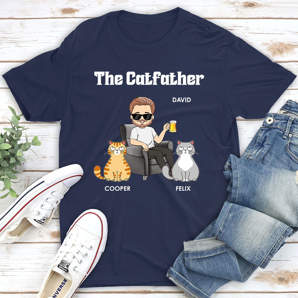 The Catfather - Personalized Custom Fluorescent Unisex T-shirt for Pet Lovers
