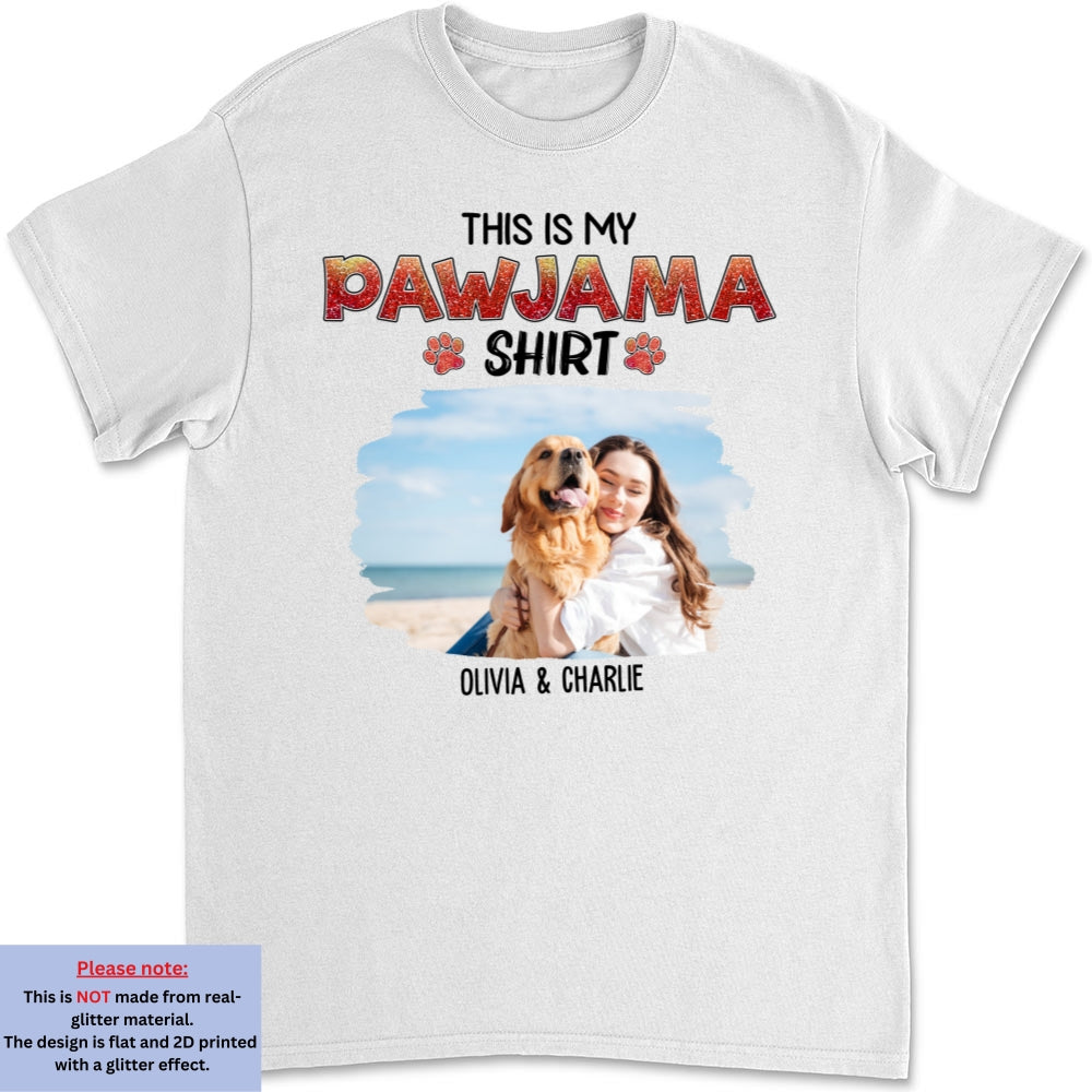 Pawjama Blink Photo - Personalized Custom Unisex 5.3 oz T-Shirt for Pet Lovers
