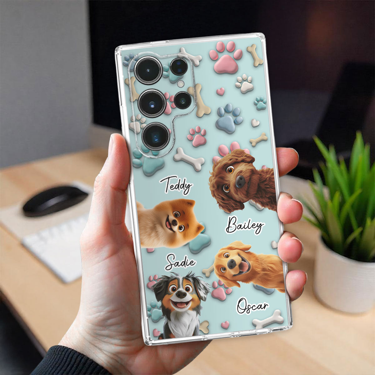 Adorable Dog Cartoon - Customizable Personalized Phone Case for Fashion-Forward Users