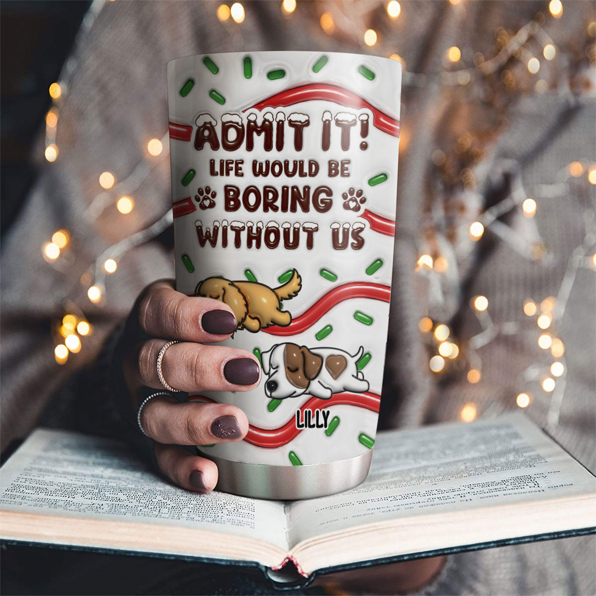 Admit It Cake - Personalized Custom 3D Inflated Effect 20oz Stainless Steel Tumbler with Thousands of Cool Designs