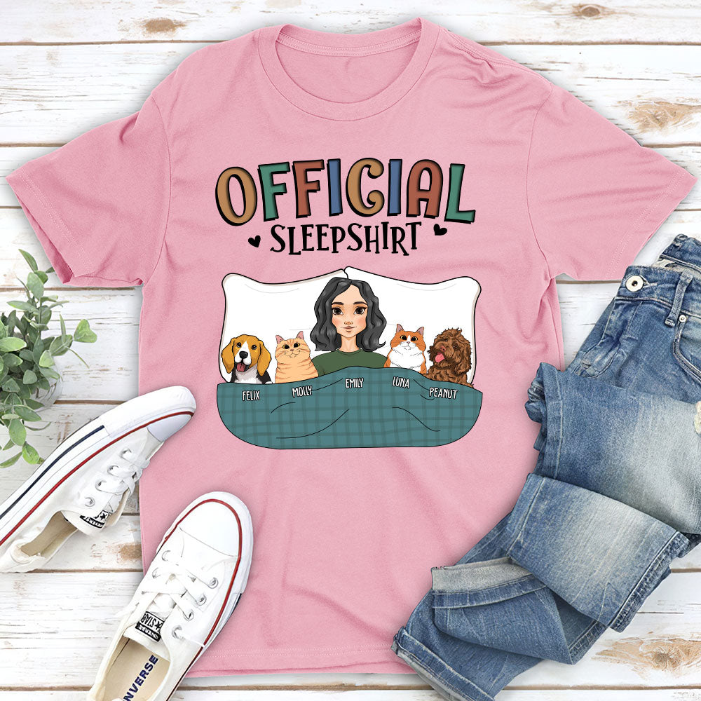 Official Personalized Custom Unisex Sleepshirt With Adorable Pets - 5.3 oz