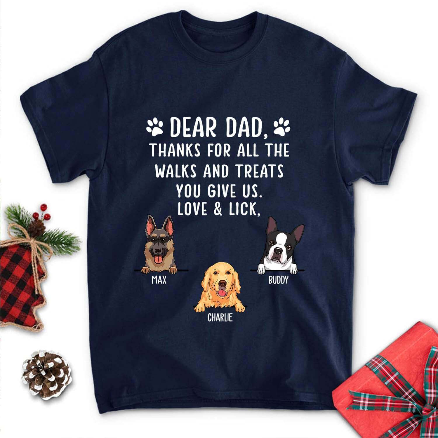 Thanks For All The Treats - Personalized Custom Unisex Cotton Blend T-shirt for Pet Lovers