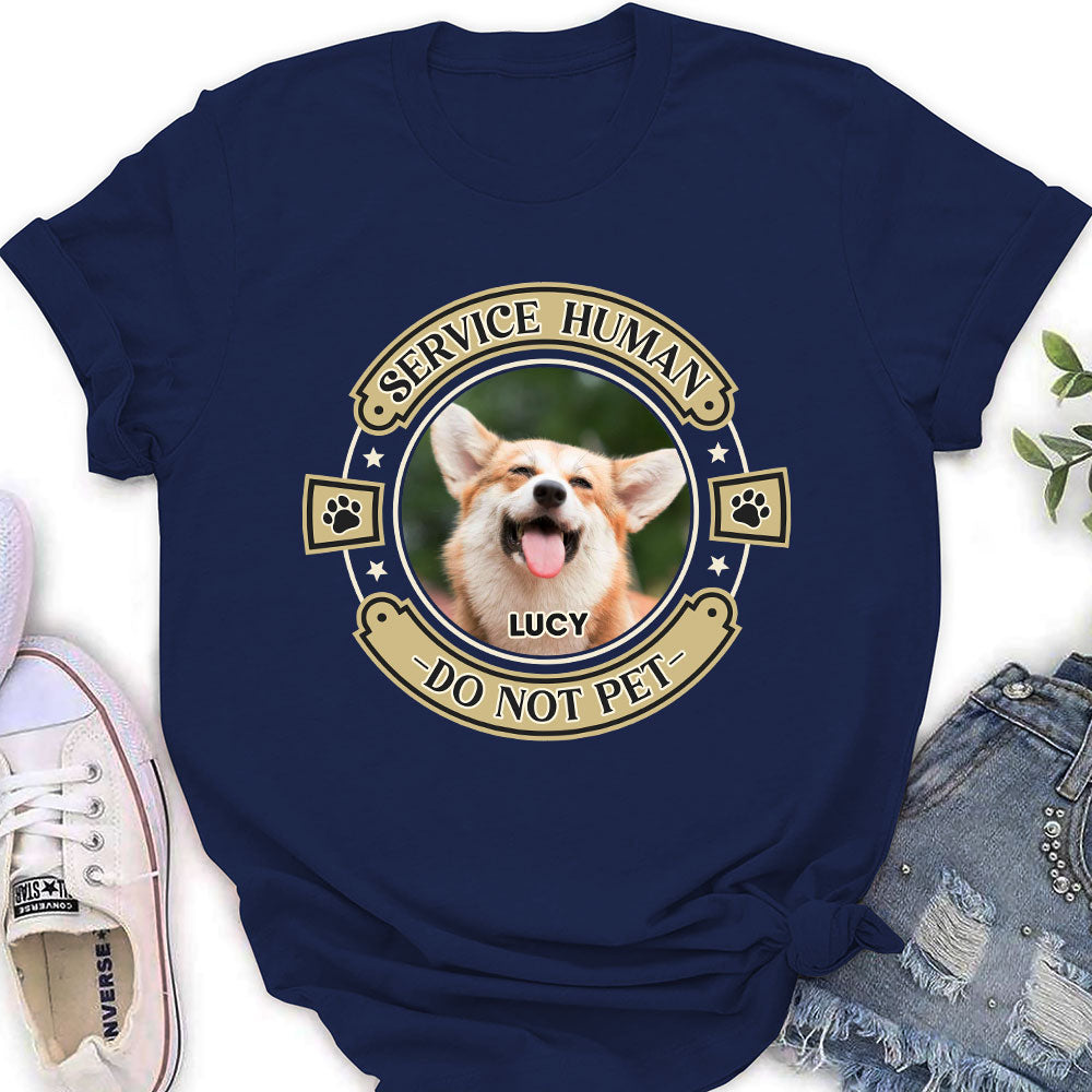 Personalized Custom Service Human Dog Photo Women's T-Shirt - Ideal Gift for Pet Lovers