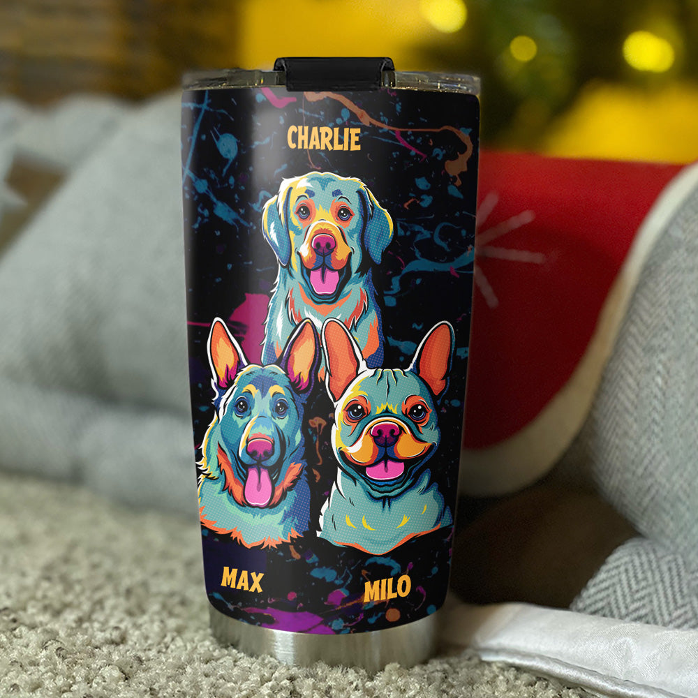 Personalized Custom 'I Work Hard So Dog Can Live Like Human' Stainless Steel Tumbler - 20oz with Thousands of Cool Designs