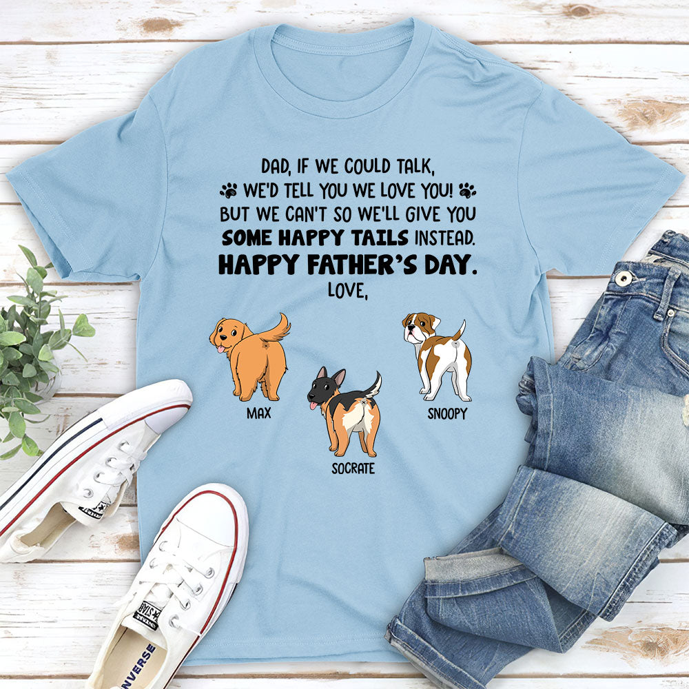 Happy Tail Instead - Personalized Custom Unisex 5.3 oz T-shirt for Pet Lovers