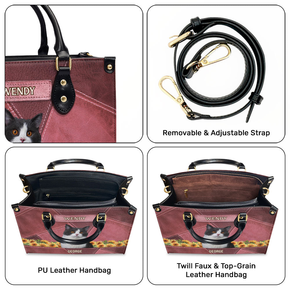 Vintage Personalized Custom Leather Bag for Pet Moms