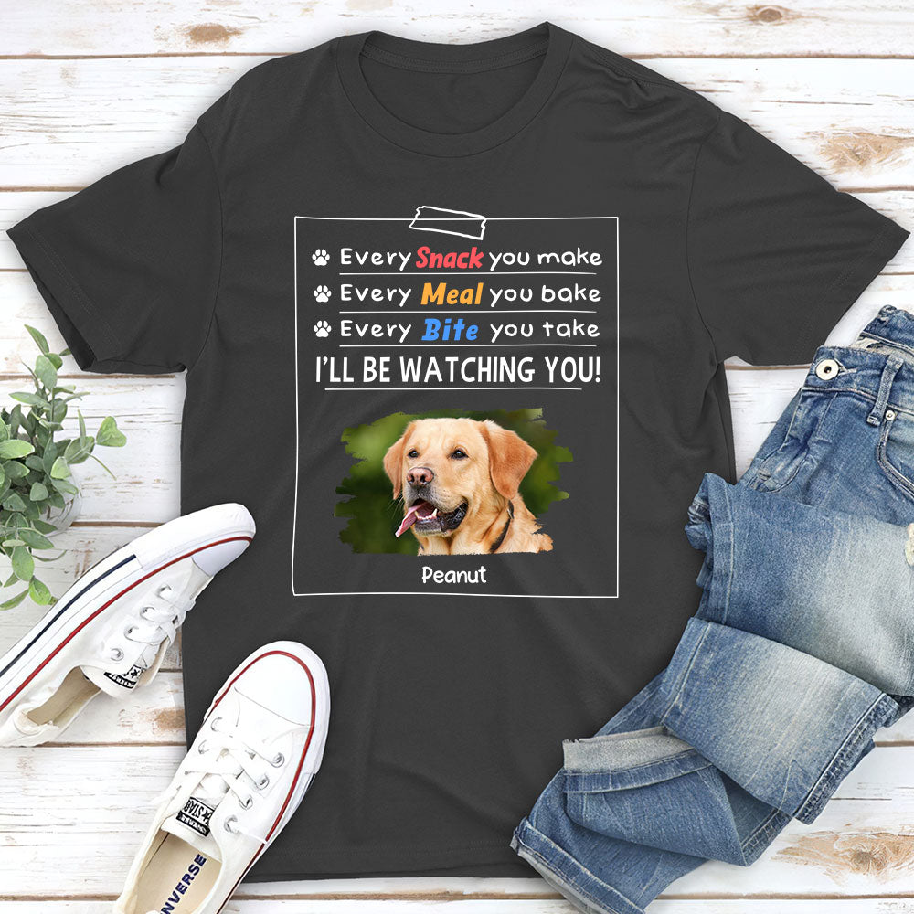 Personalized Custom Unisex 'I Will Be Watching You' Photo T-shirt - Ideal Gift for Pet Lovers