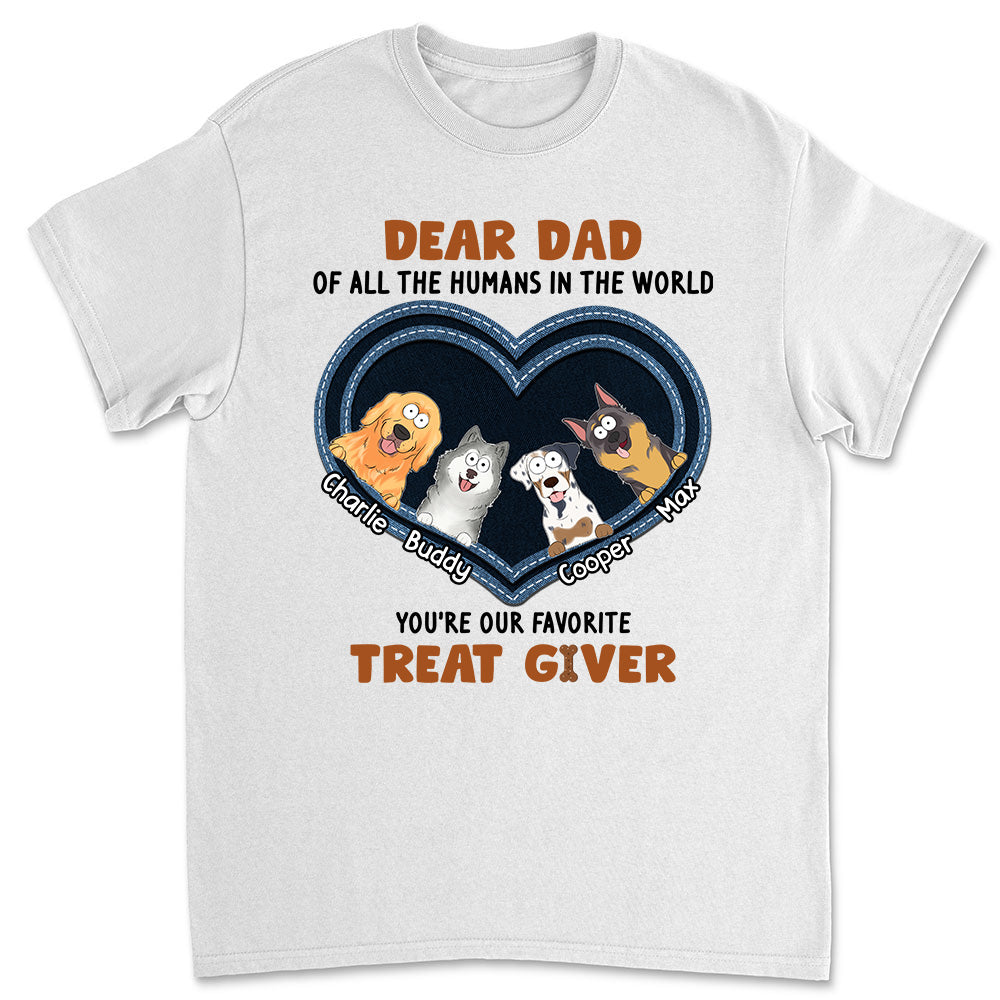You Are My Favorite Treat Giver - Personalized Custom Unisex 5.3 oz T-shirt for Pet Lovers