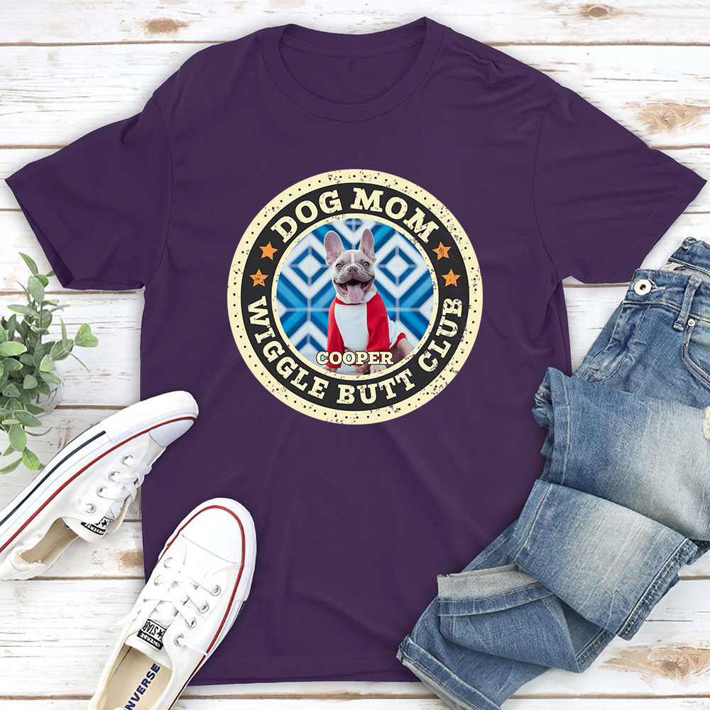 Wiggle Butt Club Personalized Custom Unisex T-shirt with Copyrighted Artwork