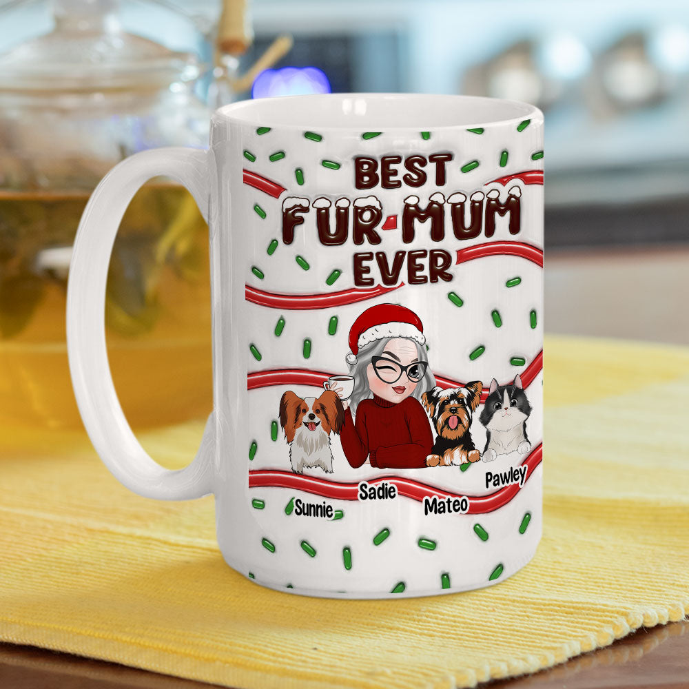 Best Personalized Custom 3D Inflated Effect Mug for Dog Moms and Dads - Ideal Pet - Themed Gift