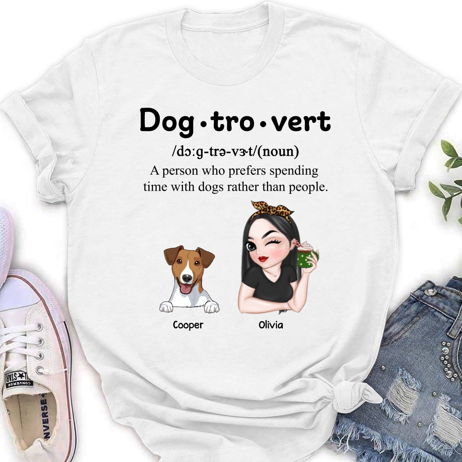 Im A Dogtrovert - Personalized Custom Women's Fashion T-shirt for Pet Lovers