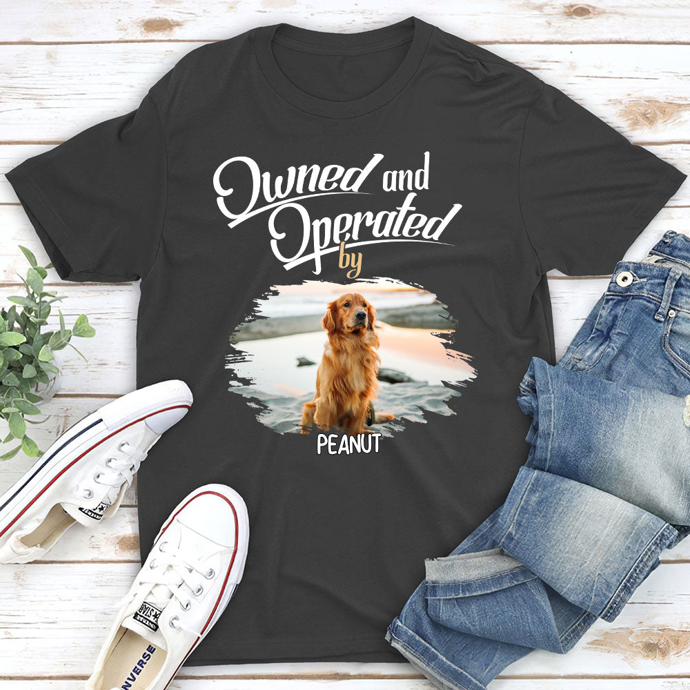 Operated By My Furbaby - Customizable Unisex 5.3 oz Personalized T-shirt