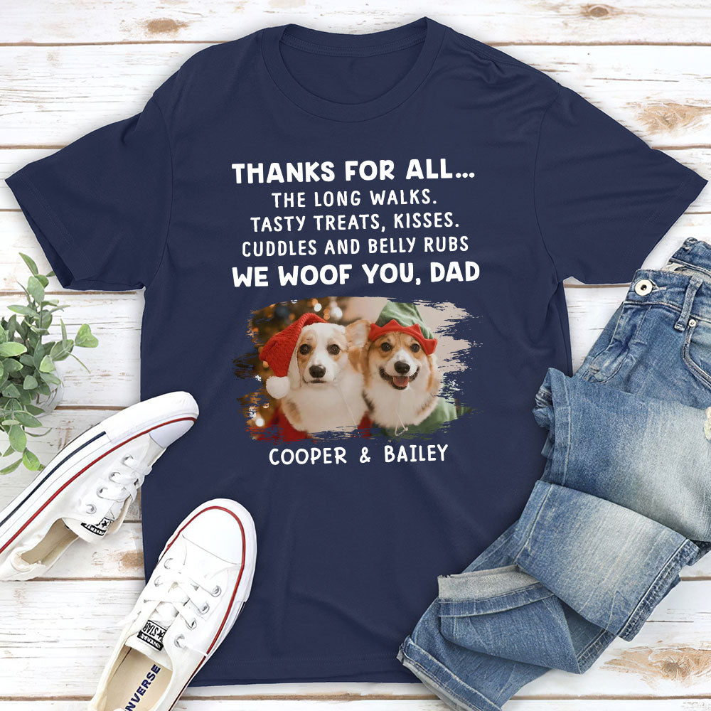 Dog Thanks All - Personalized Custom Unisex Heavy Cotton 5.3 oz T-shirt for Pet Lovers