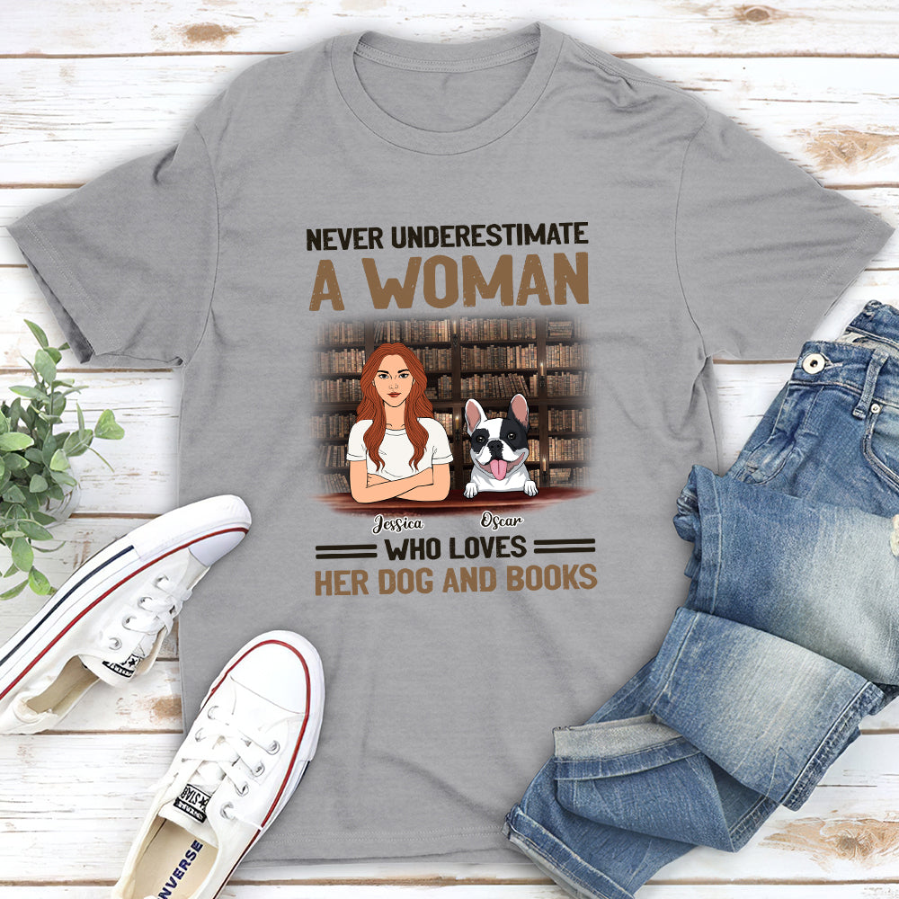 Never Underestimate - Personalized Custom Unisex Cotton Blend T-shirt for Pet Lovers