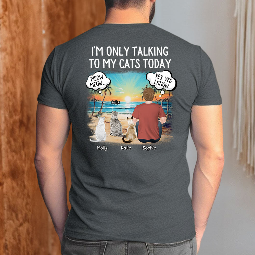 Custom Personalized Unisex Talking To Dog Cat T-shirt - Ideal Gift for Pet Lovers