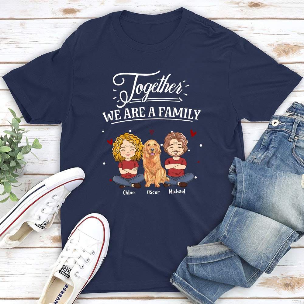 Together We Are A Family - Personalized Custom Unisex 5.3 oz T-shirt for Pet Lovers
