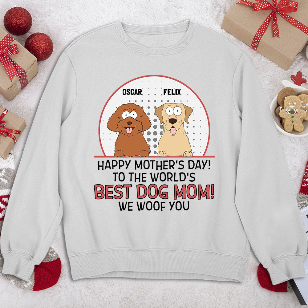 The Ultimate Personalized Custom 'Dog Mom Woof You' Sweatshirt - Ideal for Pet Lovers