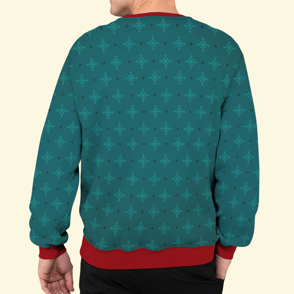 Christmas At Home - Personalized Custom All-Over-Print Unisex 8.8 oz Polyester Blend Sweatshirt for Pet Lovers