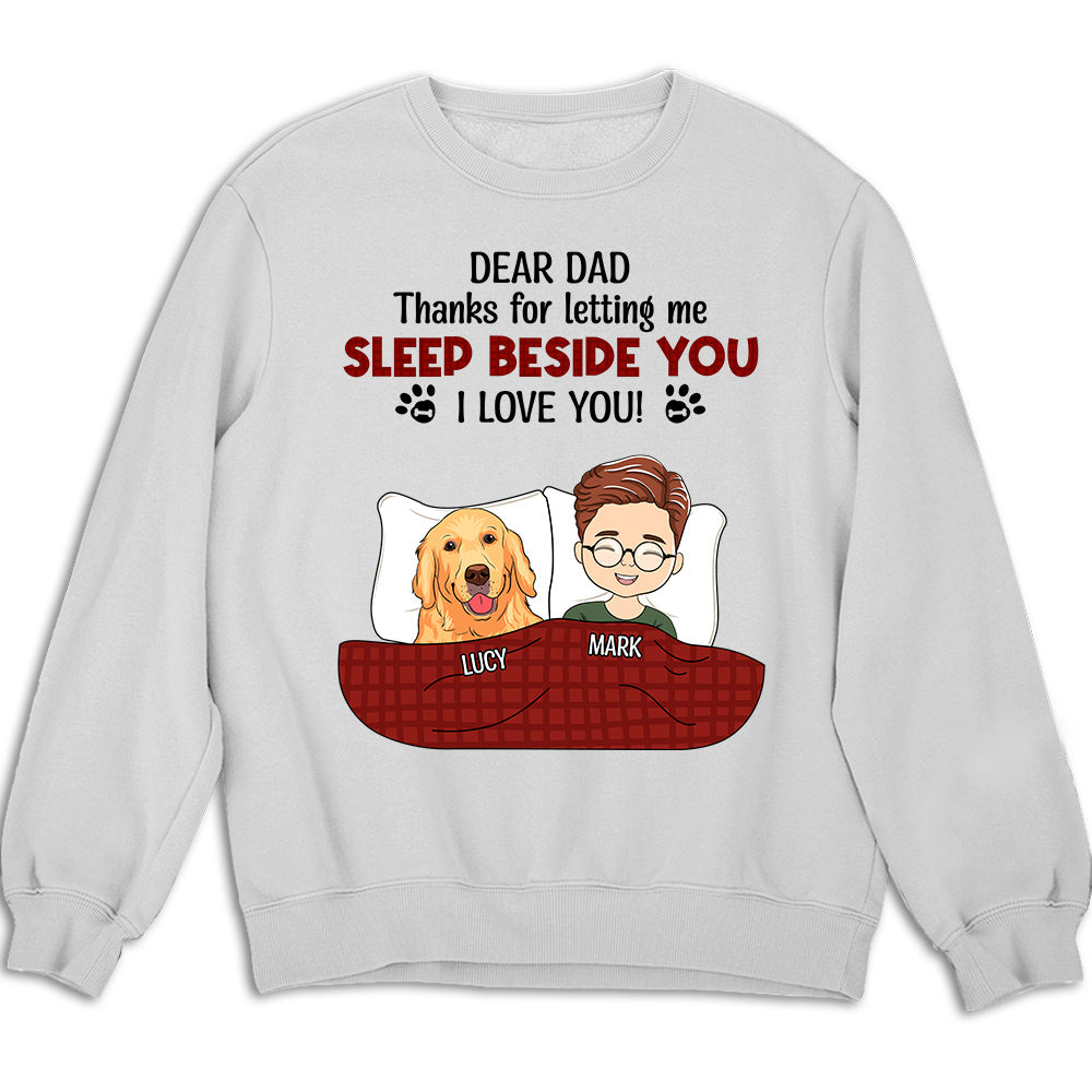 Letting Us Sleep Beside You - Customizable Personalized Unisex 8.0 oz Sweatshirt for Pet Lovers