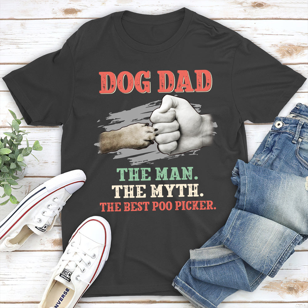 Classic Unisex Dog Dad Poo Picker T-shirt - Ideal Gift for Pet Lovers
