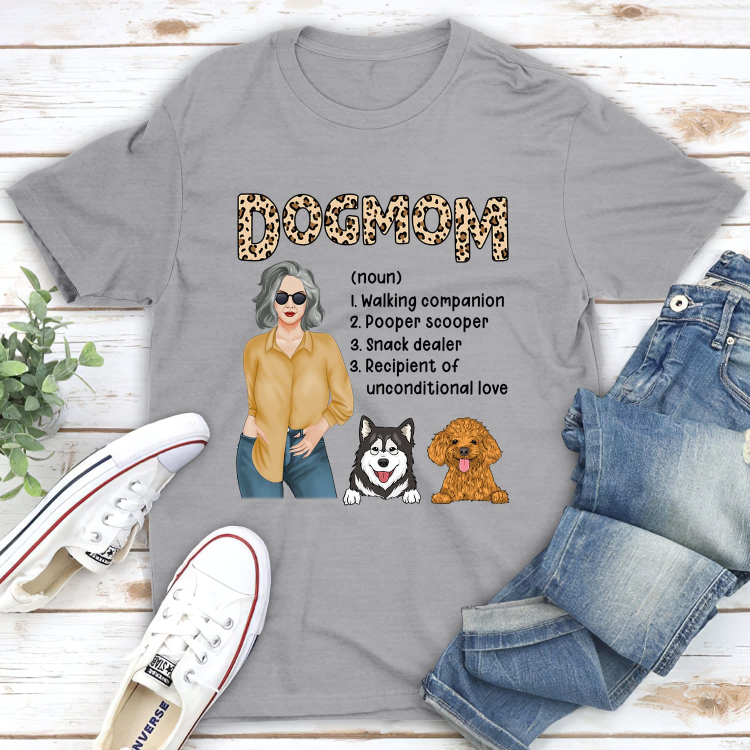 Personalized Custom Unisex Dog Mom Definition T-shirt - Ideal Gift for Pet Lovers