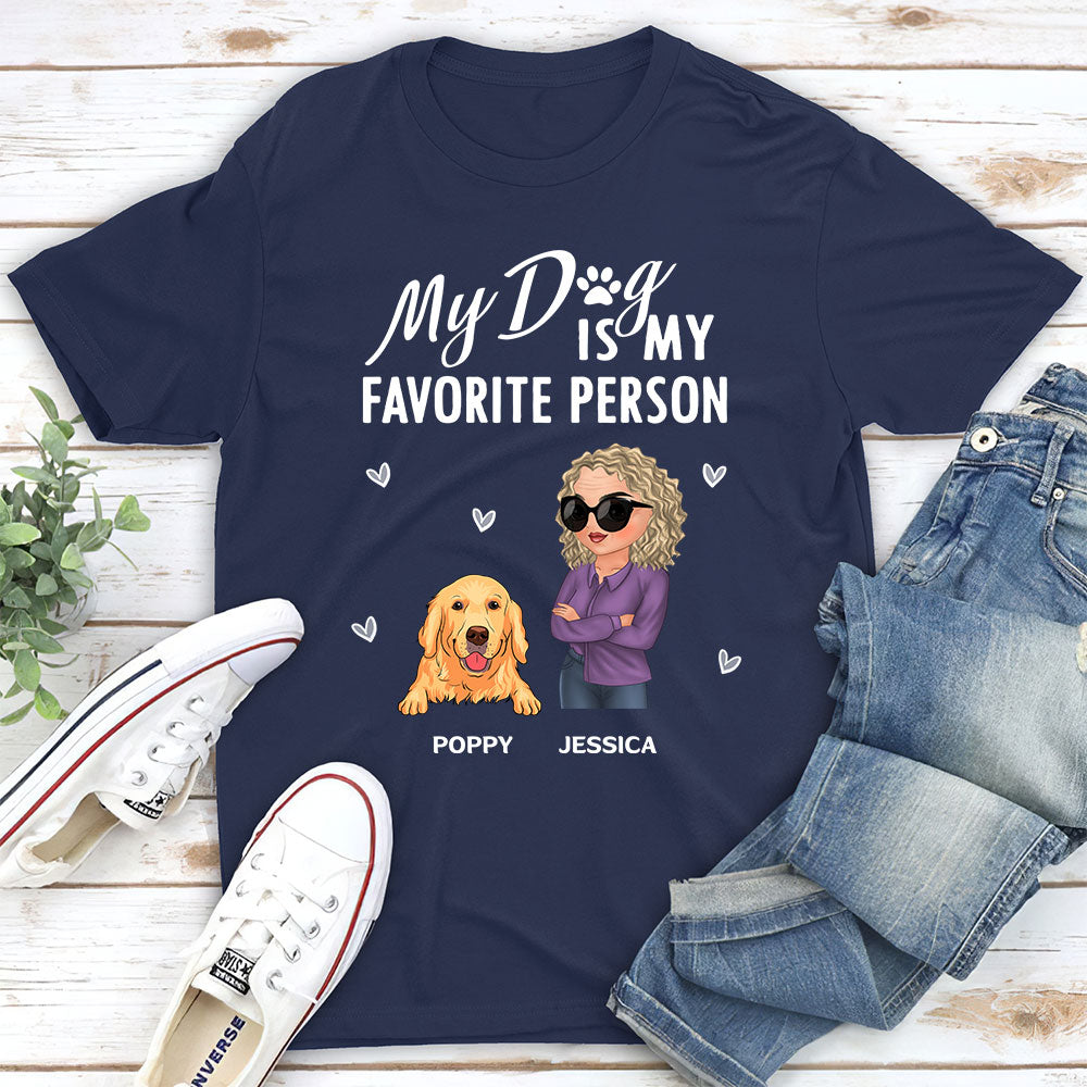 Favorite People - Personalized Custom Unisex 5.3 oz T-shirt for Pet Lovers