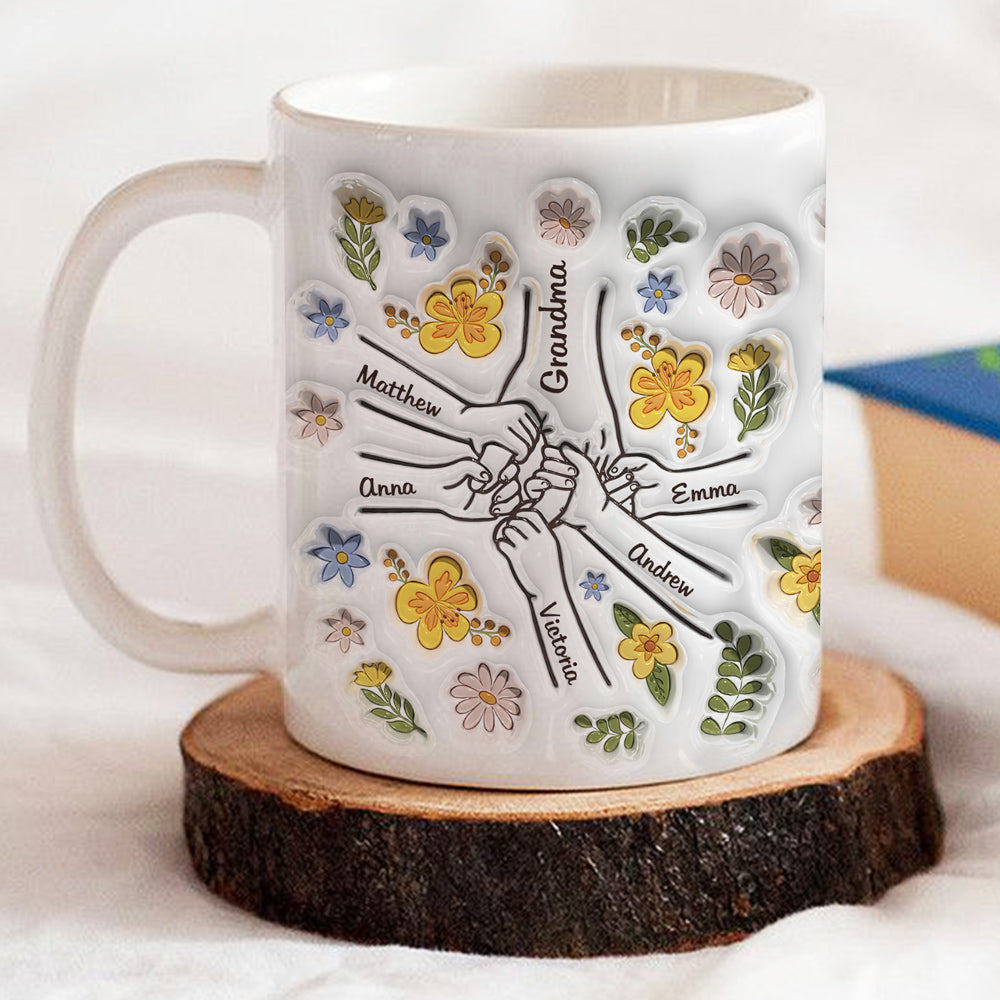 Personalized Custom 3D Inflated Effect Ceramic Mug - Hold Hands and Hearts with Every Sip