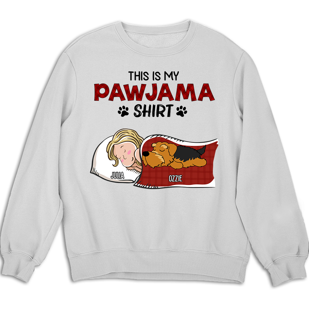 Personalized Custom Sleeping Pajama Sweatshirt - Ideal for Pet Lovers
